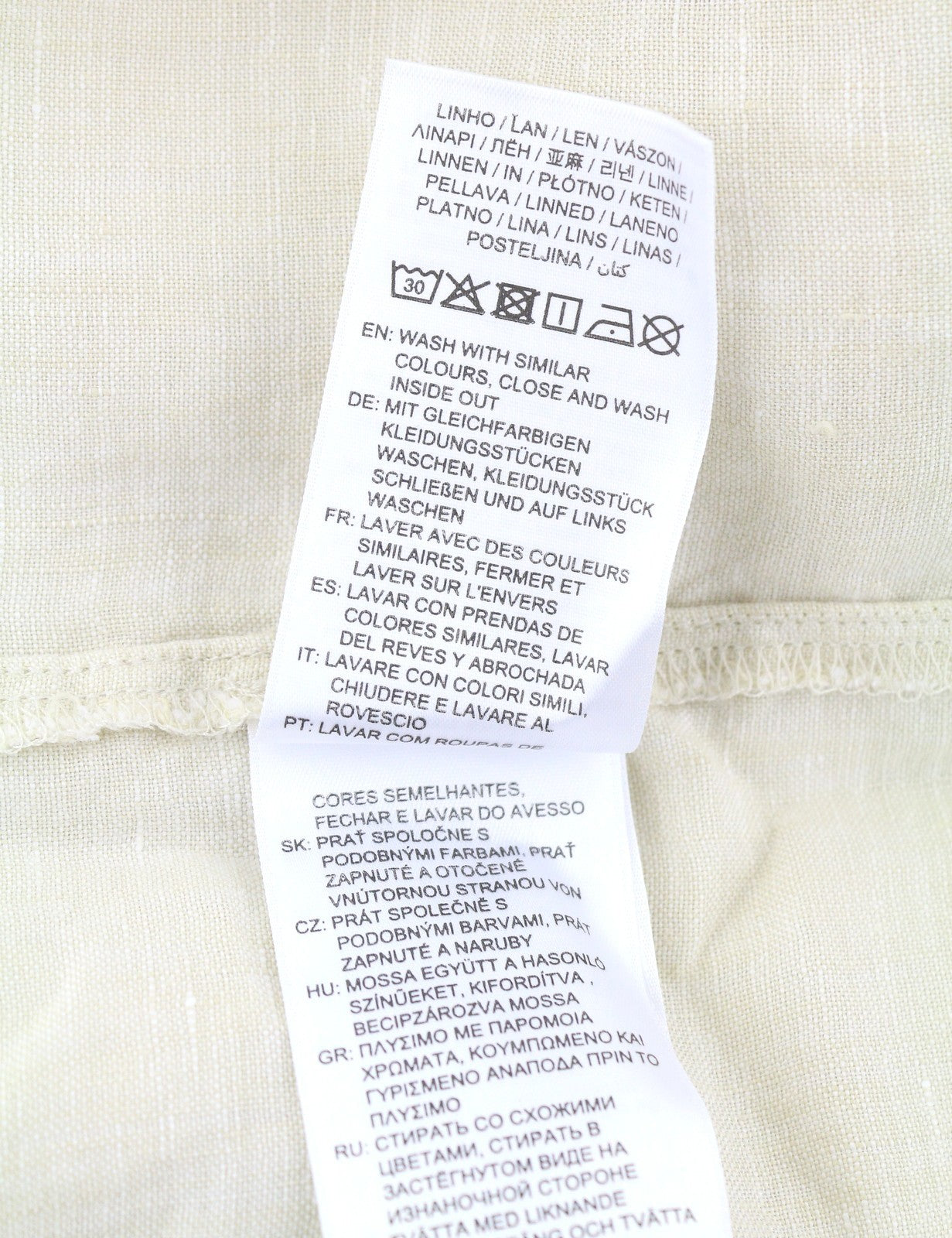 GANT Linen Chambray Shirt Women Dress EU34 Beige Button-Up Knee-Length