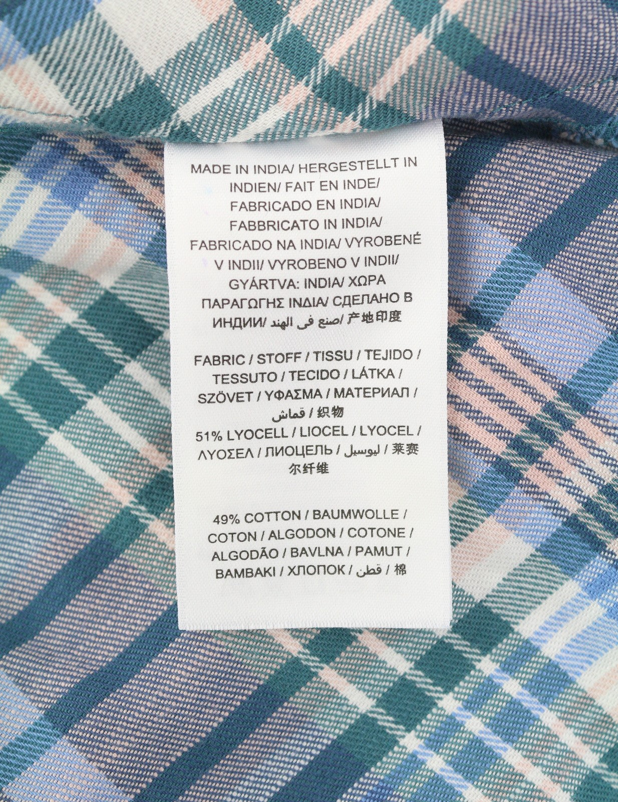 GANT Faded Winter Twill Check Women Dress EU42 Pink Straight Knee-Length
