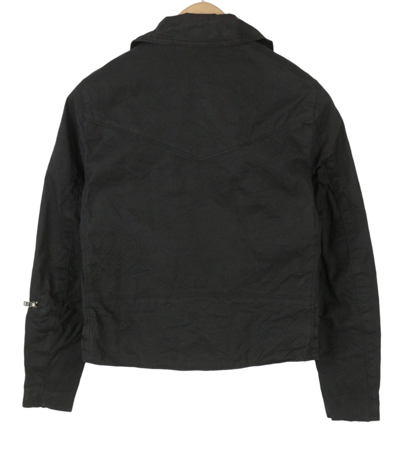 MAISON SCOTCH Women Jacket XS Black Rigid Asymmetrical Zip Lightweight