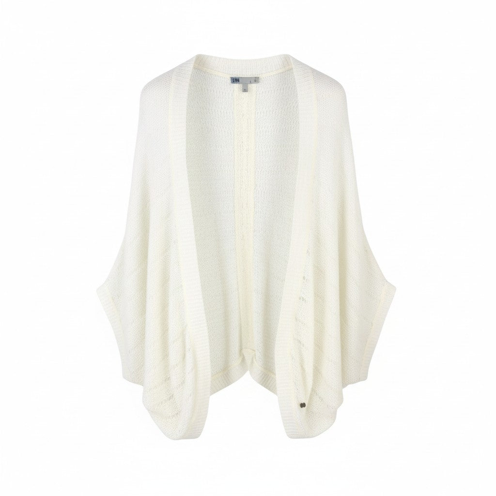 BLACKOUT DNN Marina Cardigan Women Jumper S White Open-Knit Loose Fit