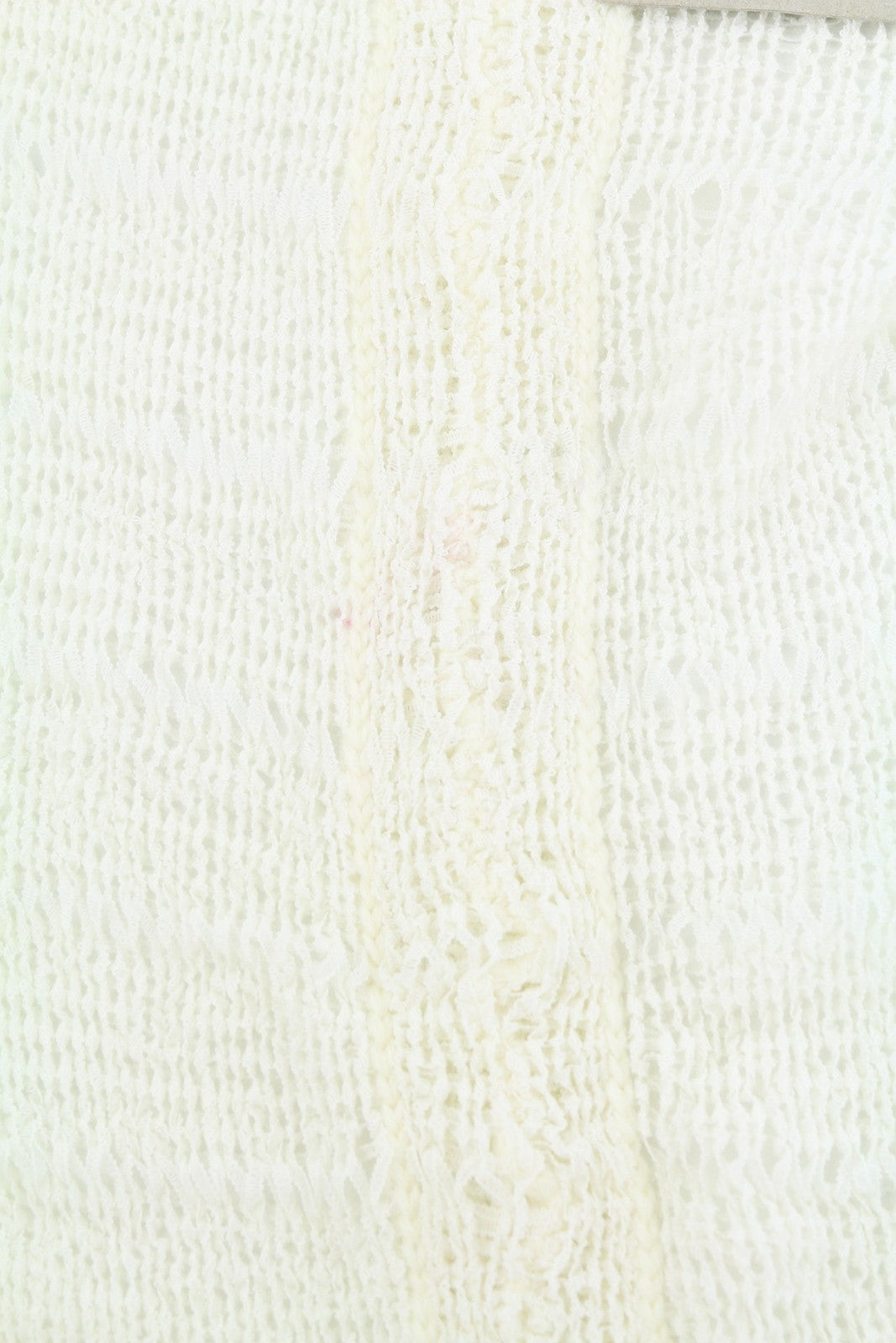 BLACKOUT DNN Marina Cardigan Women Jumper S White Open-Knit Loose Fit