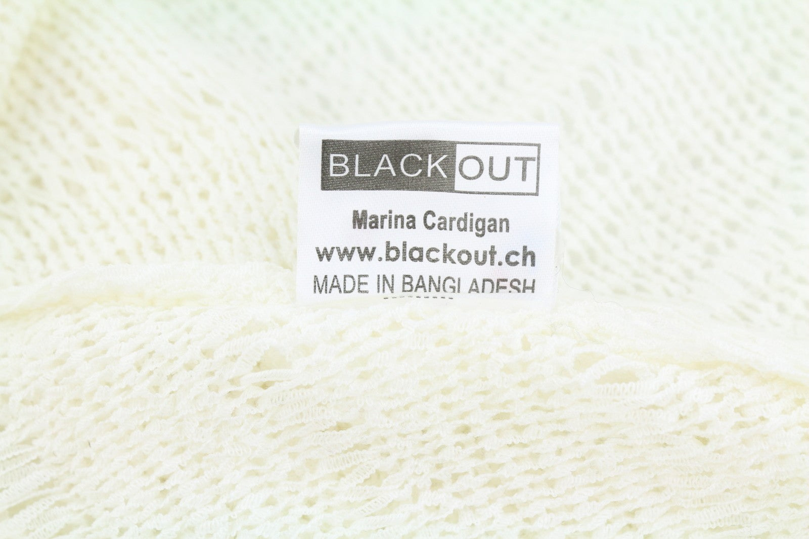 BLACKOUT DNN Marina Cardigan Women Jumper S White Open-Knit Loose Fit