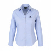 STATE OF ART Women Shirt L Blue Spread Collar Button-Up Casual