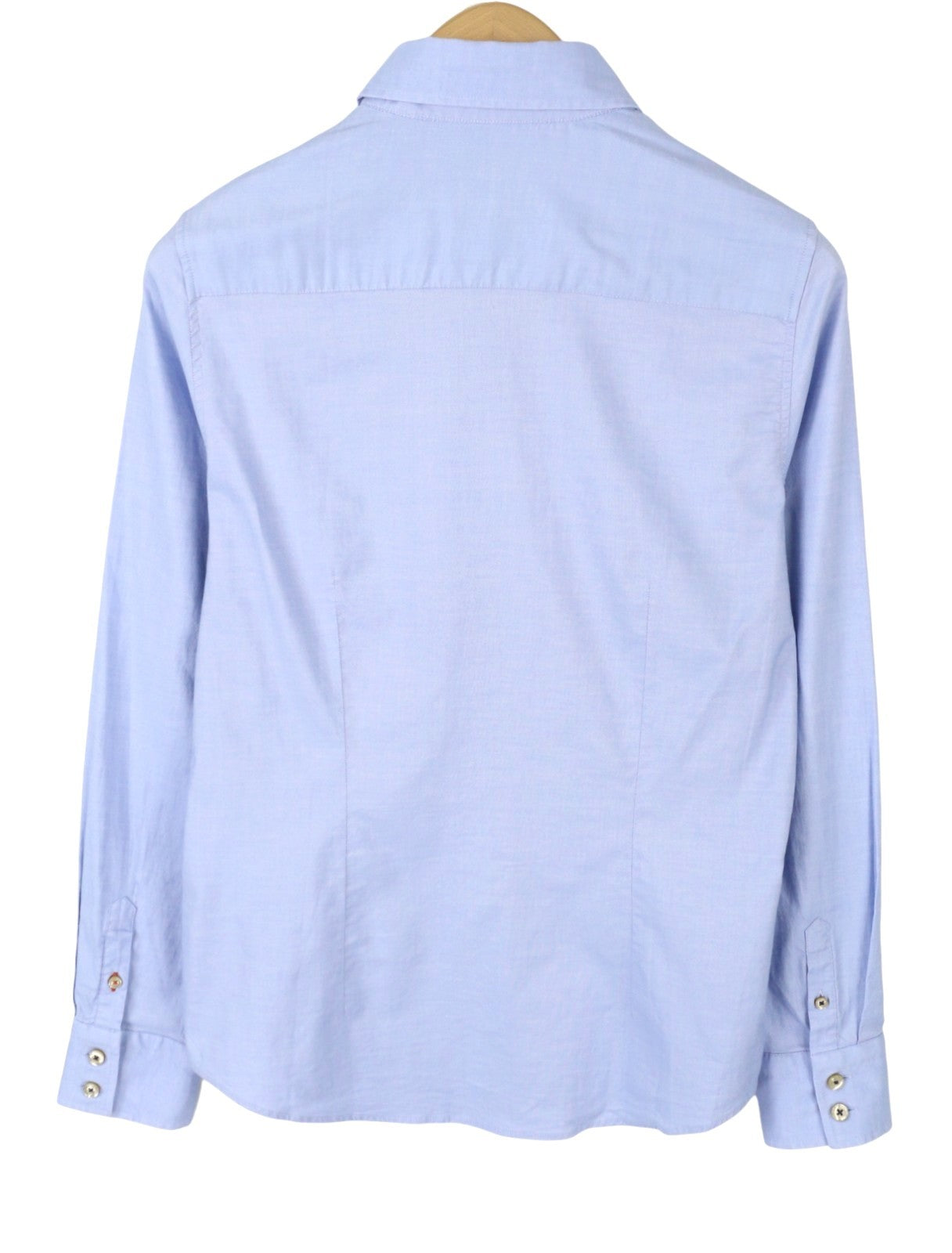 STATE OF ART Women Shirt L Blue Spread Collar Button-Up Casual