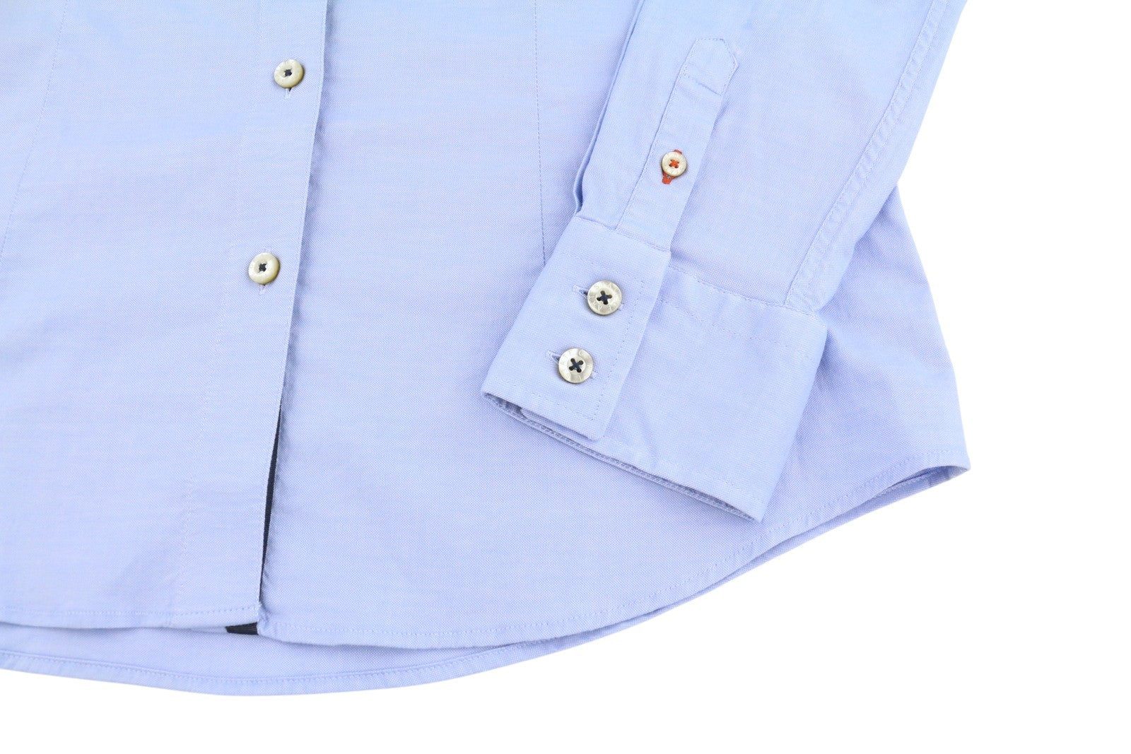 STATE OF ART Women Shirt L Blue Spread Collar Button-Up Casual