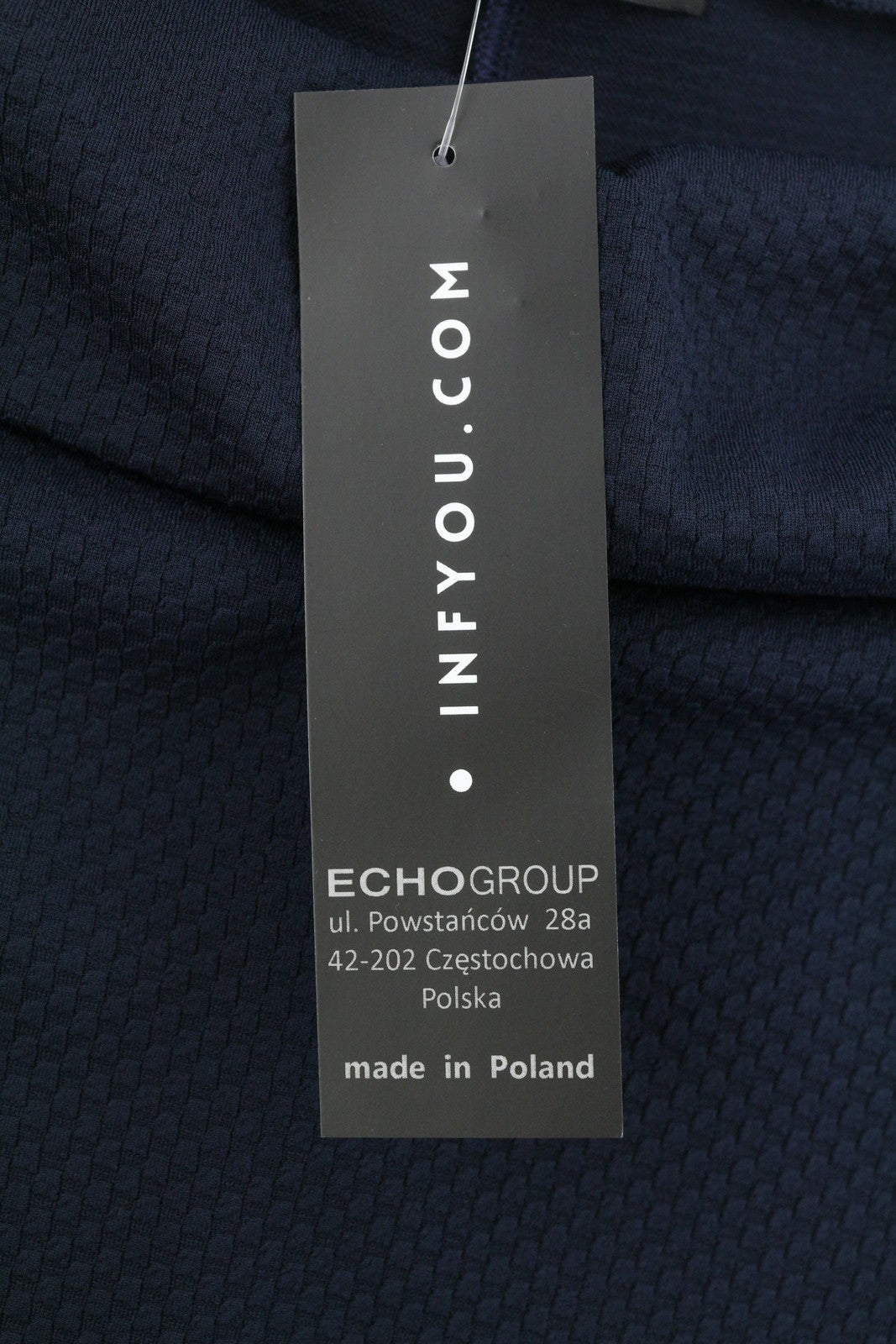 INFINITE YOU Women Blouse L/XL Dark Blue Textured High Loose Neck 3/4 Sleeves