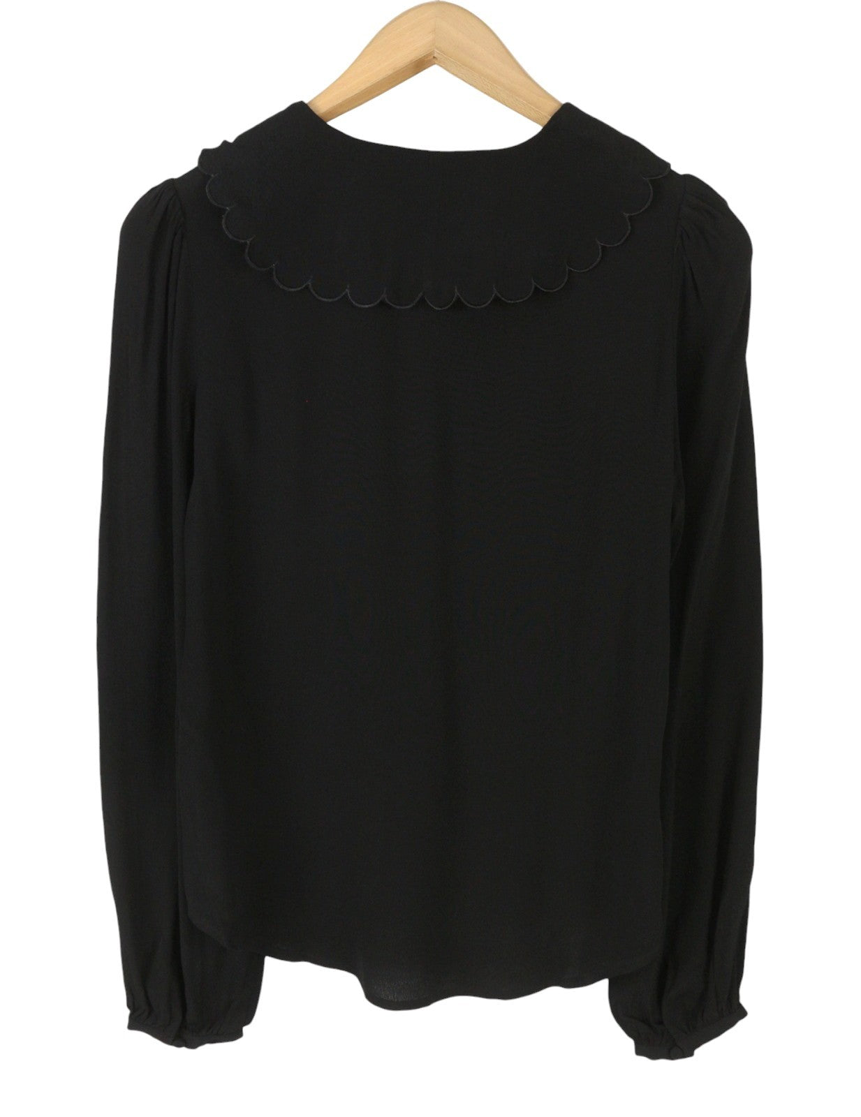 SELECTED Scalotte LS Women Blouse EU34 XS Black Button Up Long Sleeved