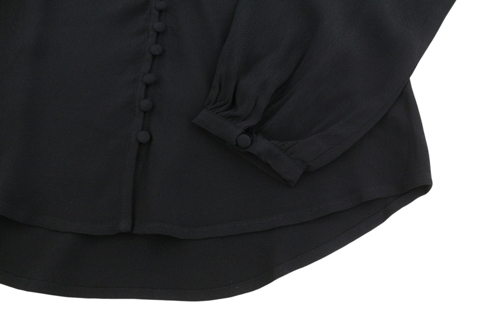 SELECTED Scalotte LS Women Blouse EU34 XS Black Button Up Long Sleeved