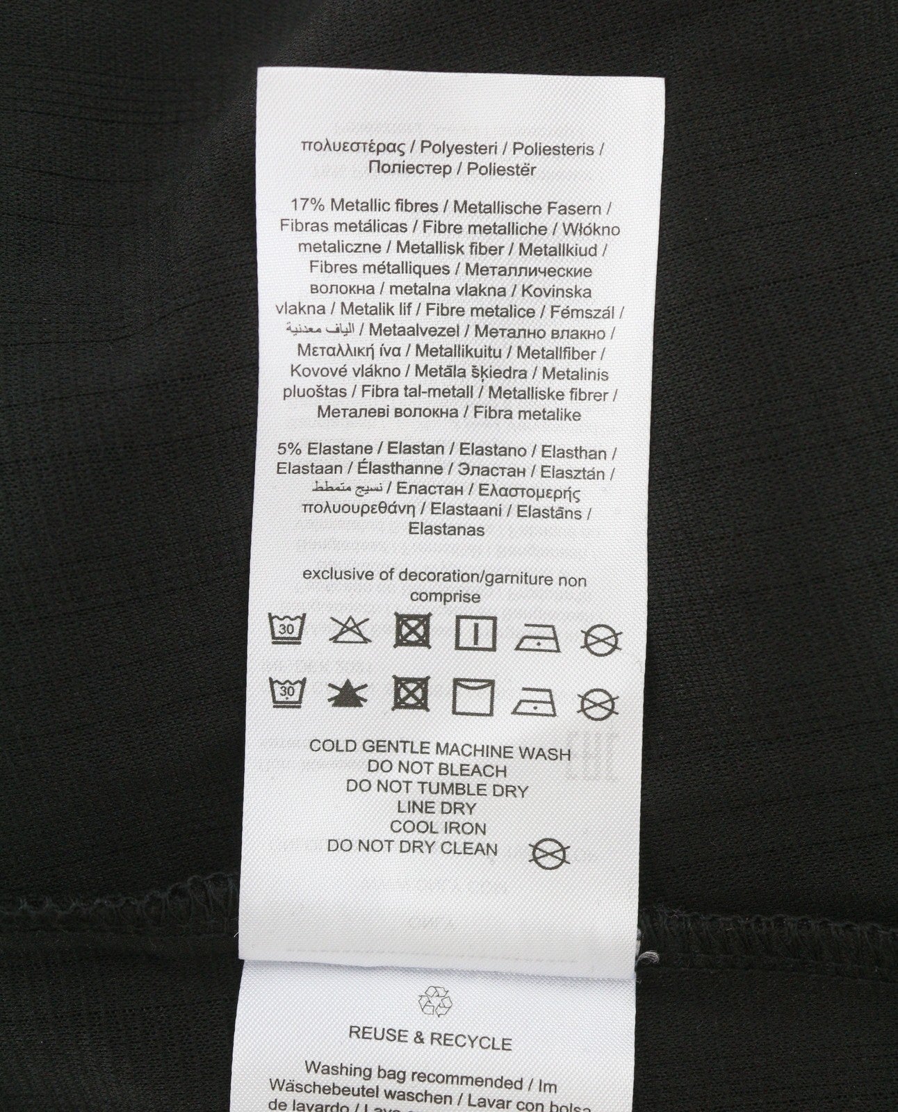 ONLY Queeny L/S Cropped Twist Women Blouse S Black Shiny Glitter Crew Neck