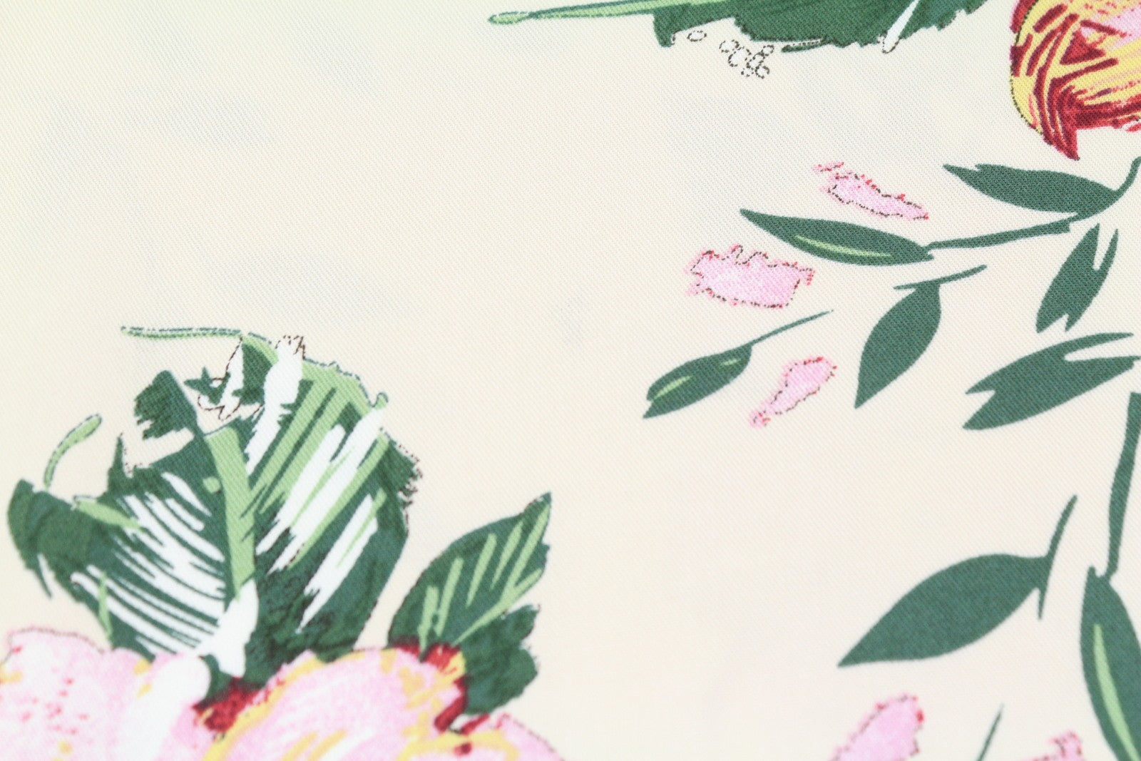 ONLY Alma Life S/S Frill Women Blouse EU34 XS Beige Flowers Print Ruffle Neck