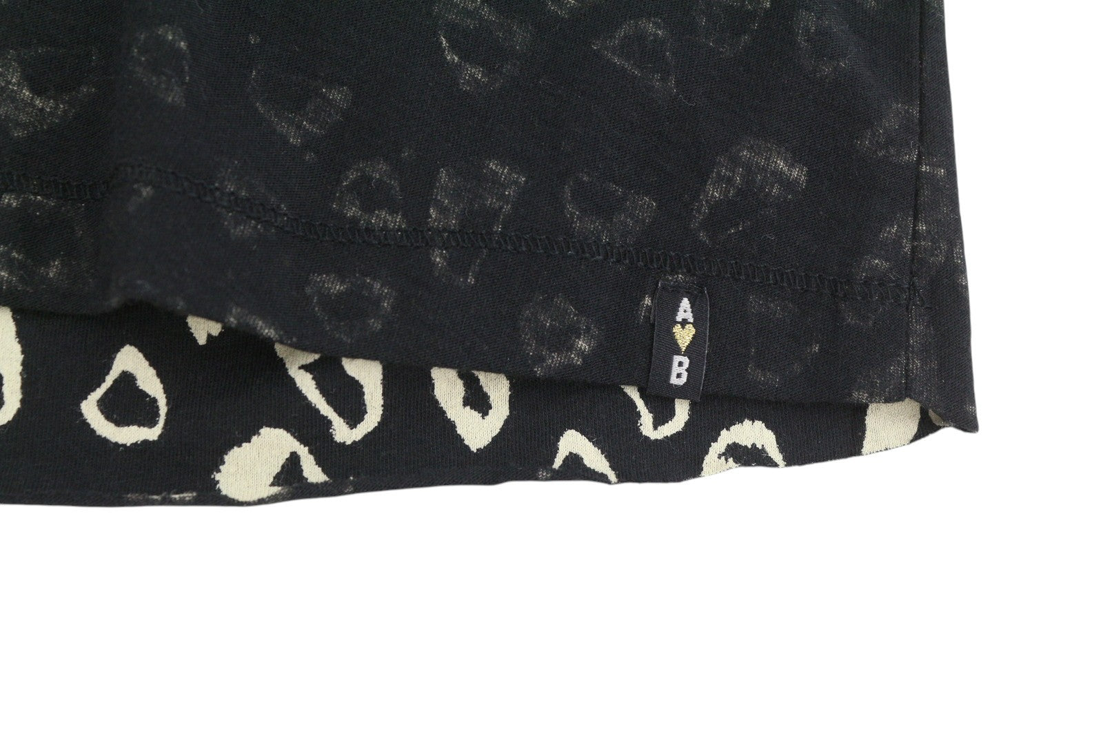 SCOTCH & SODA Women T-Shirt S Black Patterned V-Neck Loose Short Sleeve