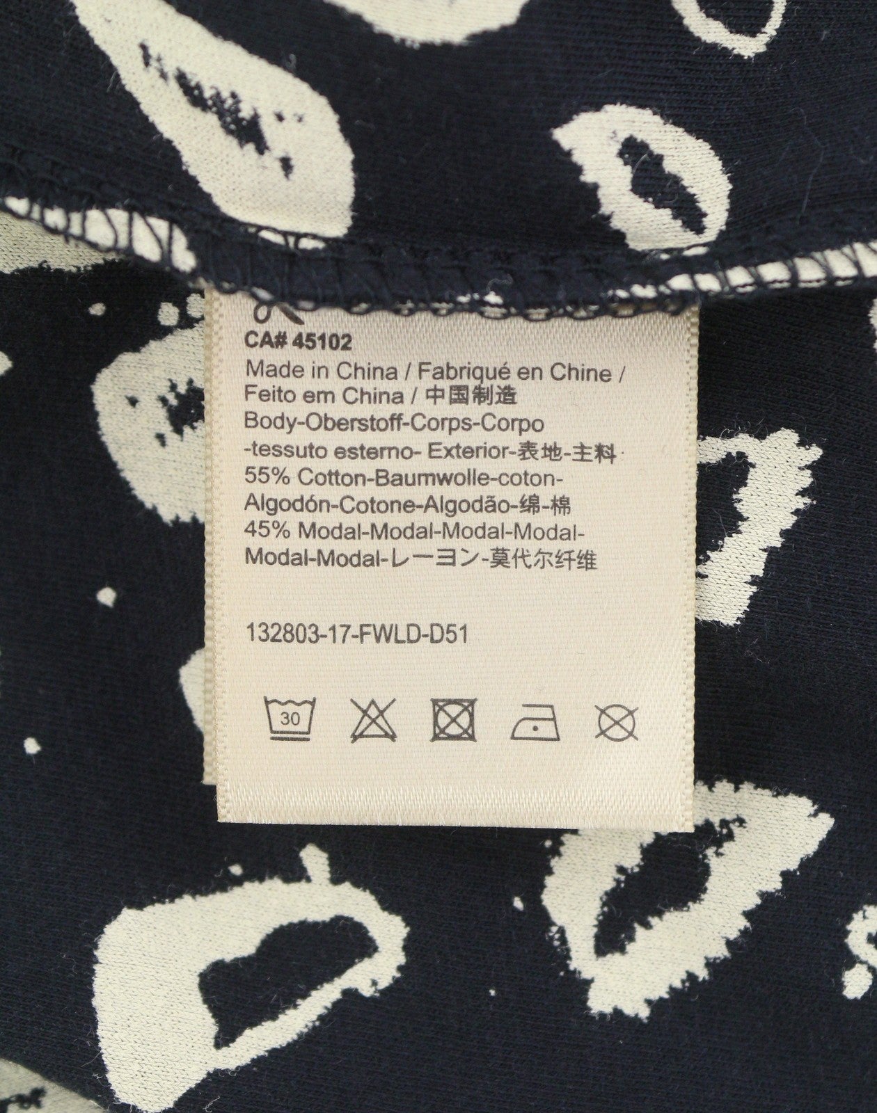 SCOTCH & SODA Women T-Shirt S Black Patterned V-Neck Loose Short Sleeve