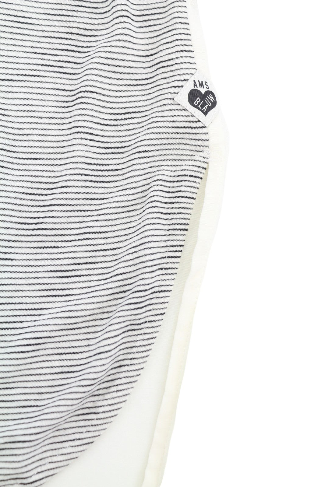 SCOTCH & SODA Women T-Shirt XS White Striped Crew Neck Longer Back Sleeveless