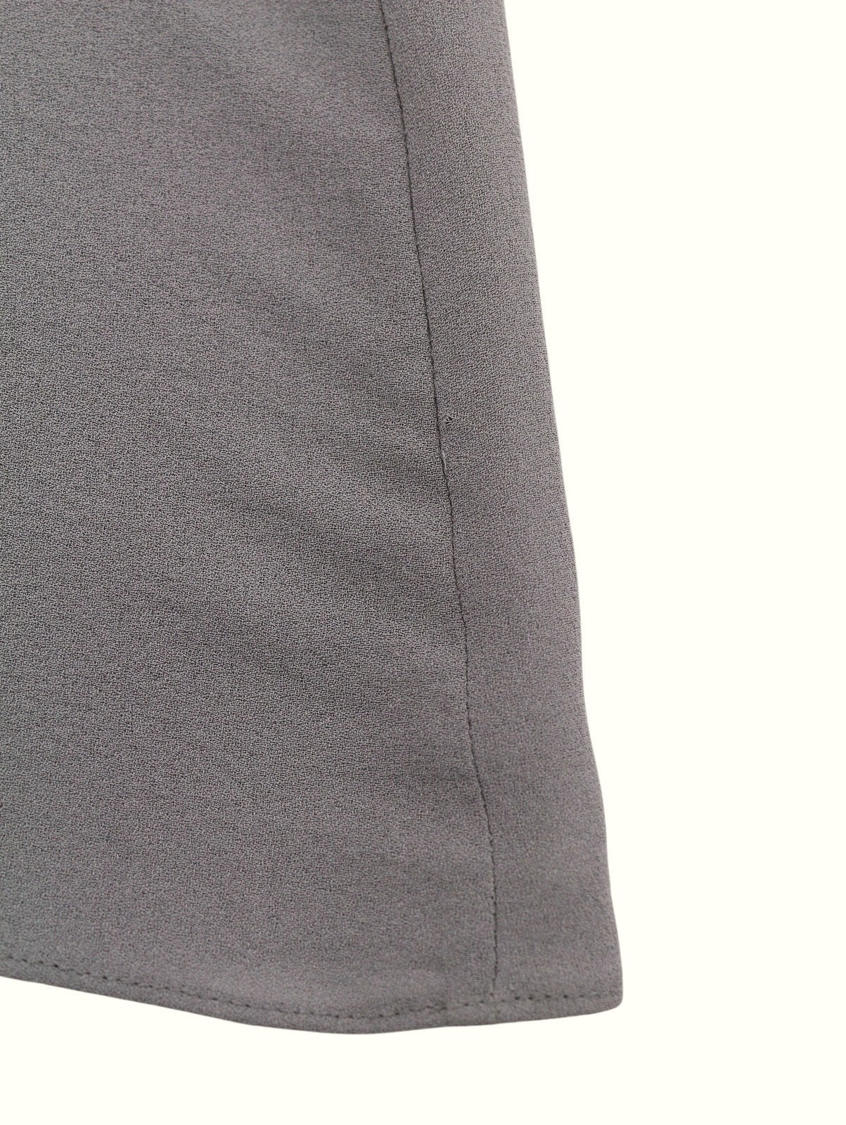 MASSIMO DUTTI Women T-Shirt S Grey Silk Pleated Shiny Beads Sleeveless