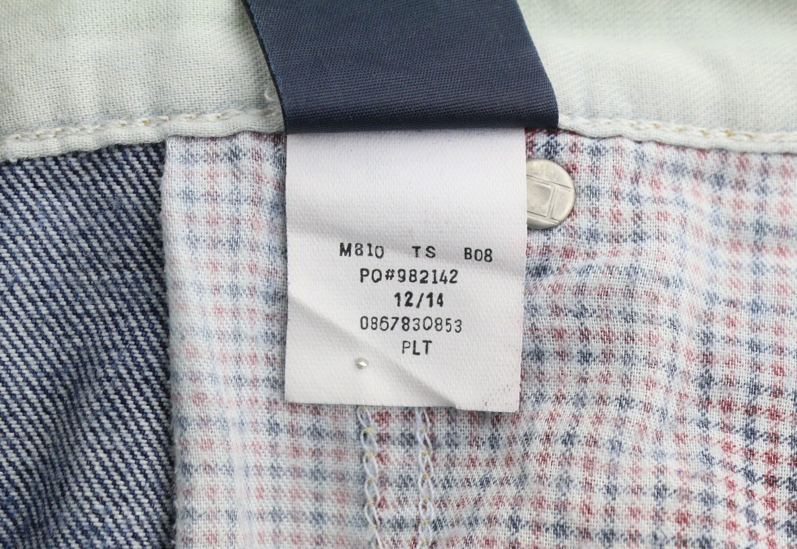 TOMMY HILFIGER Classic Straight Men Jeans W34/L30 Blue Whiskers Faded Denim