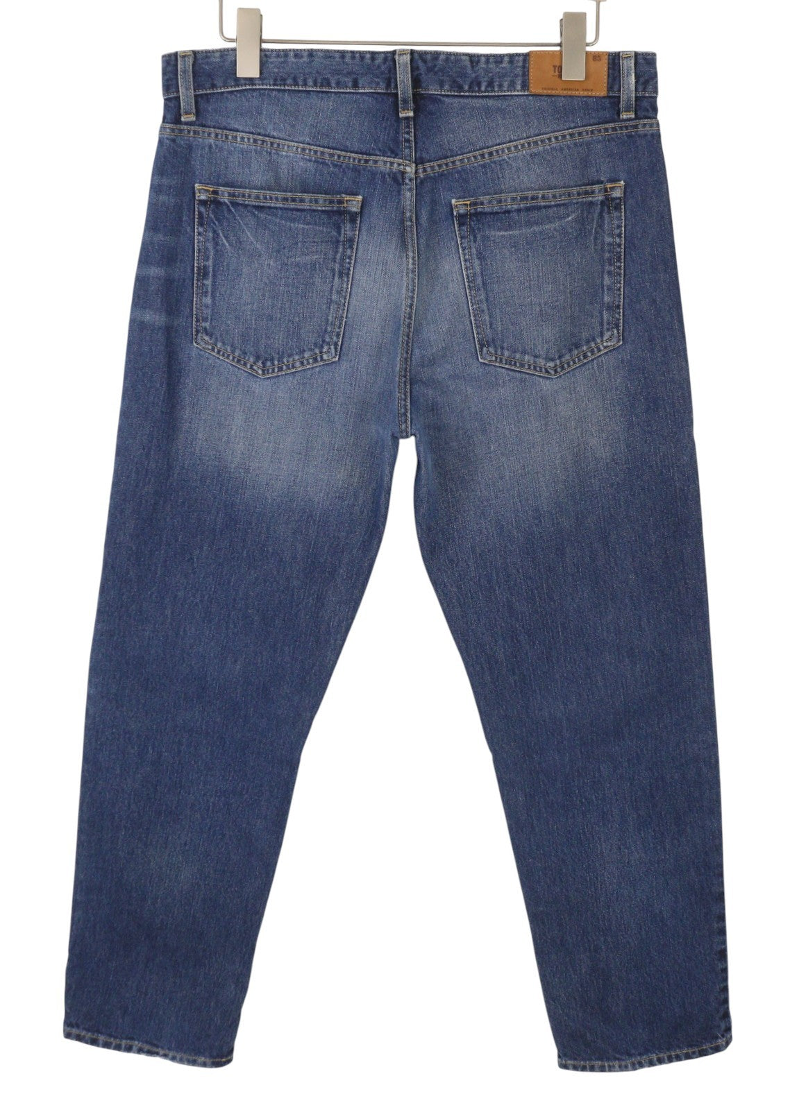 TOMMY HILFIGER Classic Straight Men Jeans W34/L30 Blue Whiskers Faded Denim
