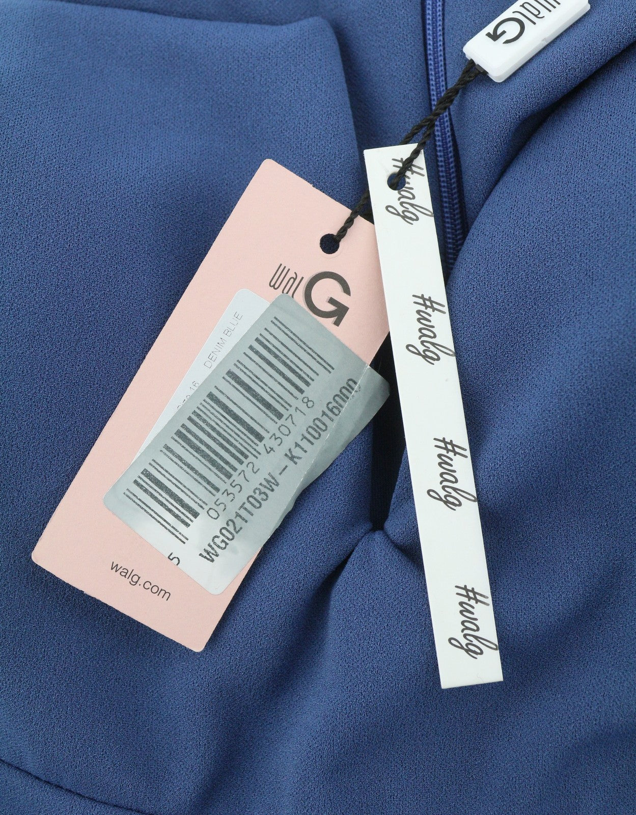 WAL G Women Jumpsuit XL Blue Pleated Open Shoulder Pockets