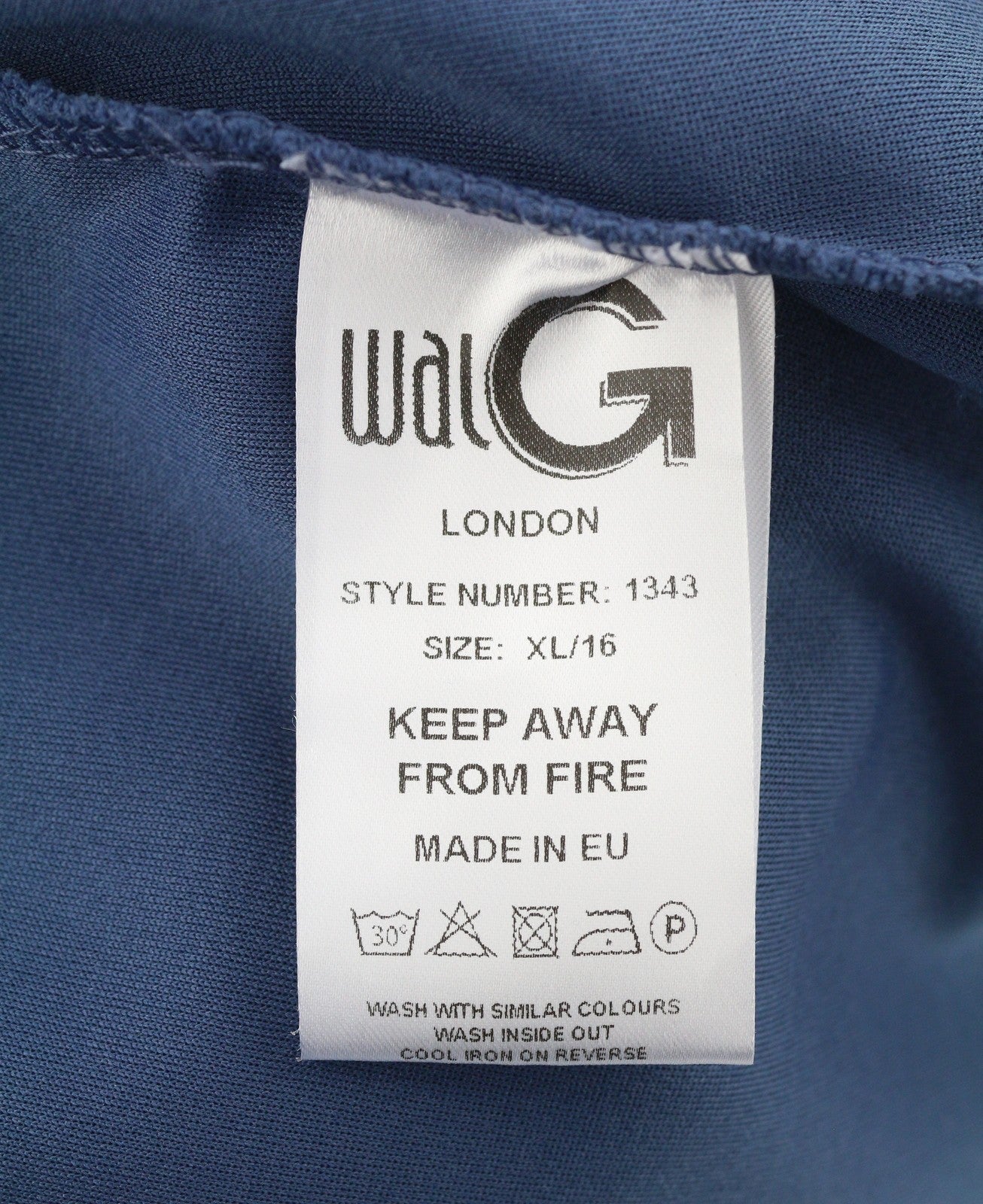 WAL G Women Jumpsuit XL Blue Pleated Open Shoulder Pockets