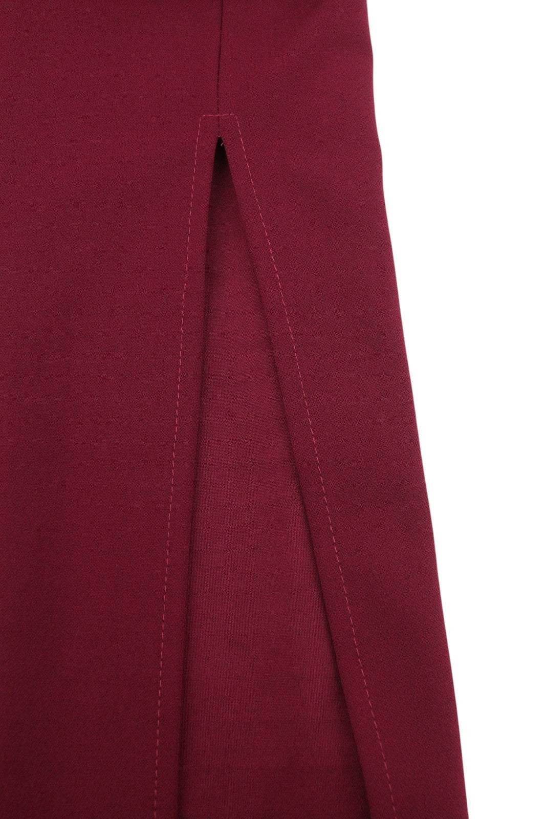 WAL G Ramira Women Dress XS Burgundy Split Lace Back Sleeveless Evening Maxi