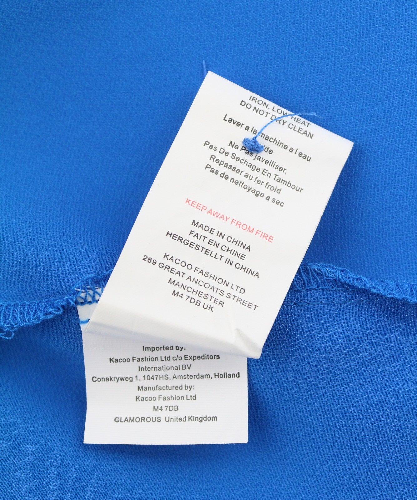 GLAMOROUS Blue Aster Satin Women Dress EU36 S Wrap Front Split Long Sleeve