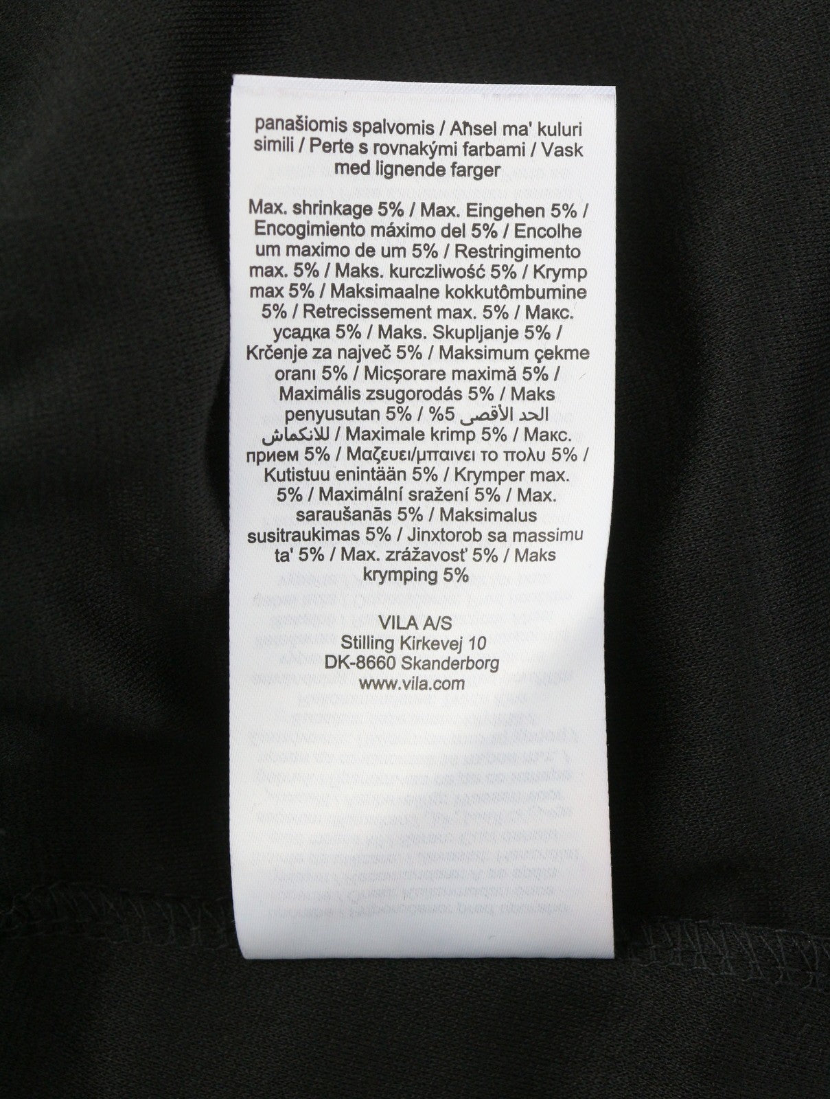 VILA Tinny V-Neck Doll Women Dress S Black V-Neck Long Sleeve Knee-Length