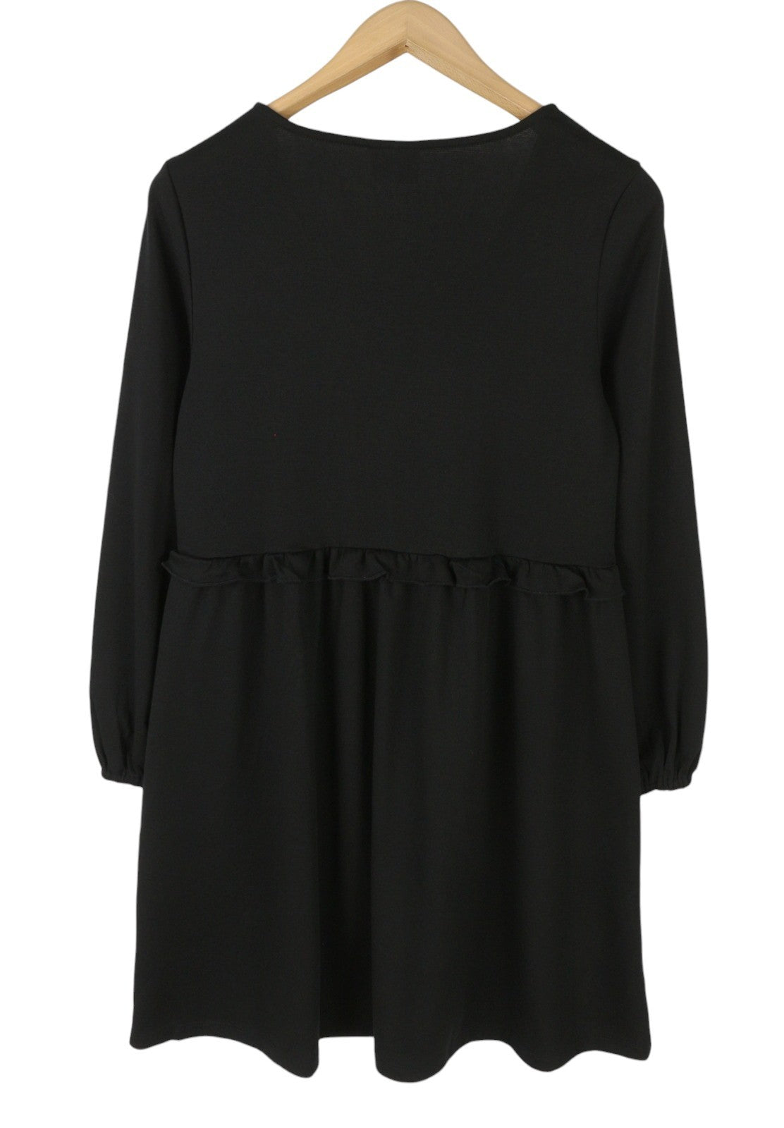 VILA Tinny V-Neck Doll Women Dress S Black V-Neck Long Sleeve Knee-Length