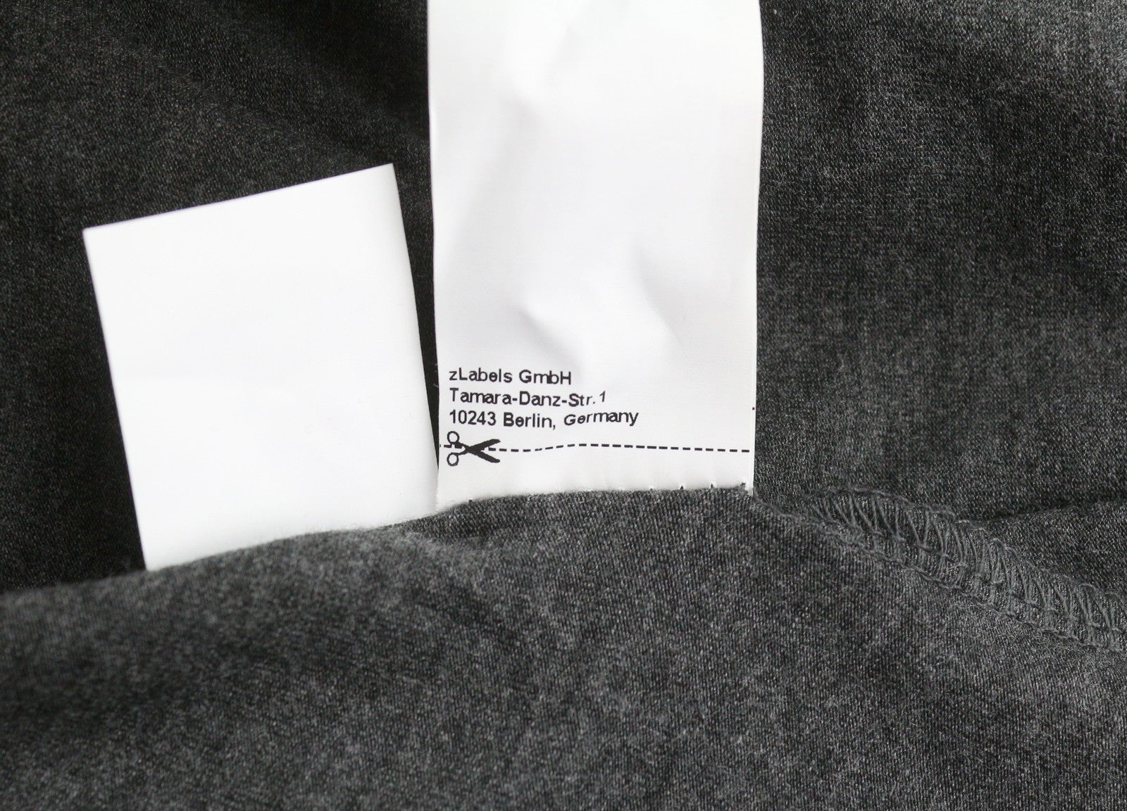 ANNA FIELD Women Dress L Grey Melange Lace Trim Tricot Long Sleeve