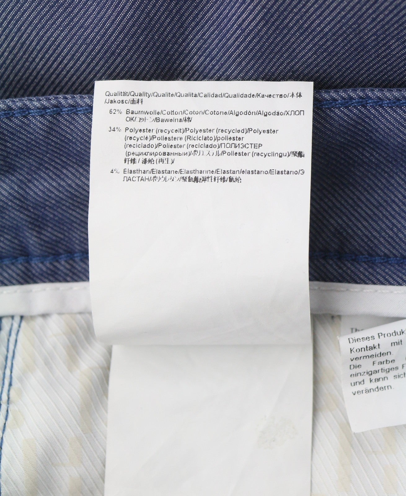 HUGO BOSS Delaware 3-9-20 Men Trousers W33/L32 Blue Slim Fit Zip Fly