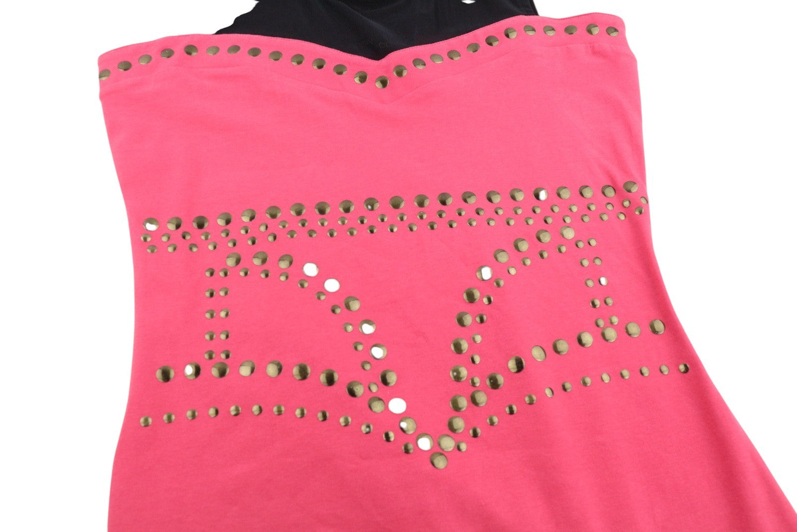 EVEN&ODD Women Dress M Pink Metal Details Sleeveless Mini Bodycon