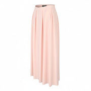 NIFE Women Skirt XL Light Pink Pleated Pockets Zip Fly Midi