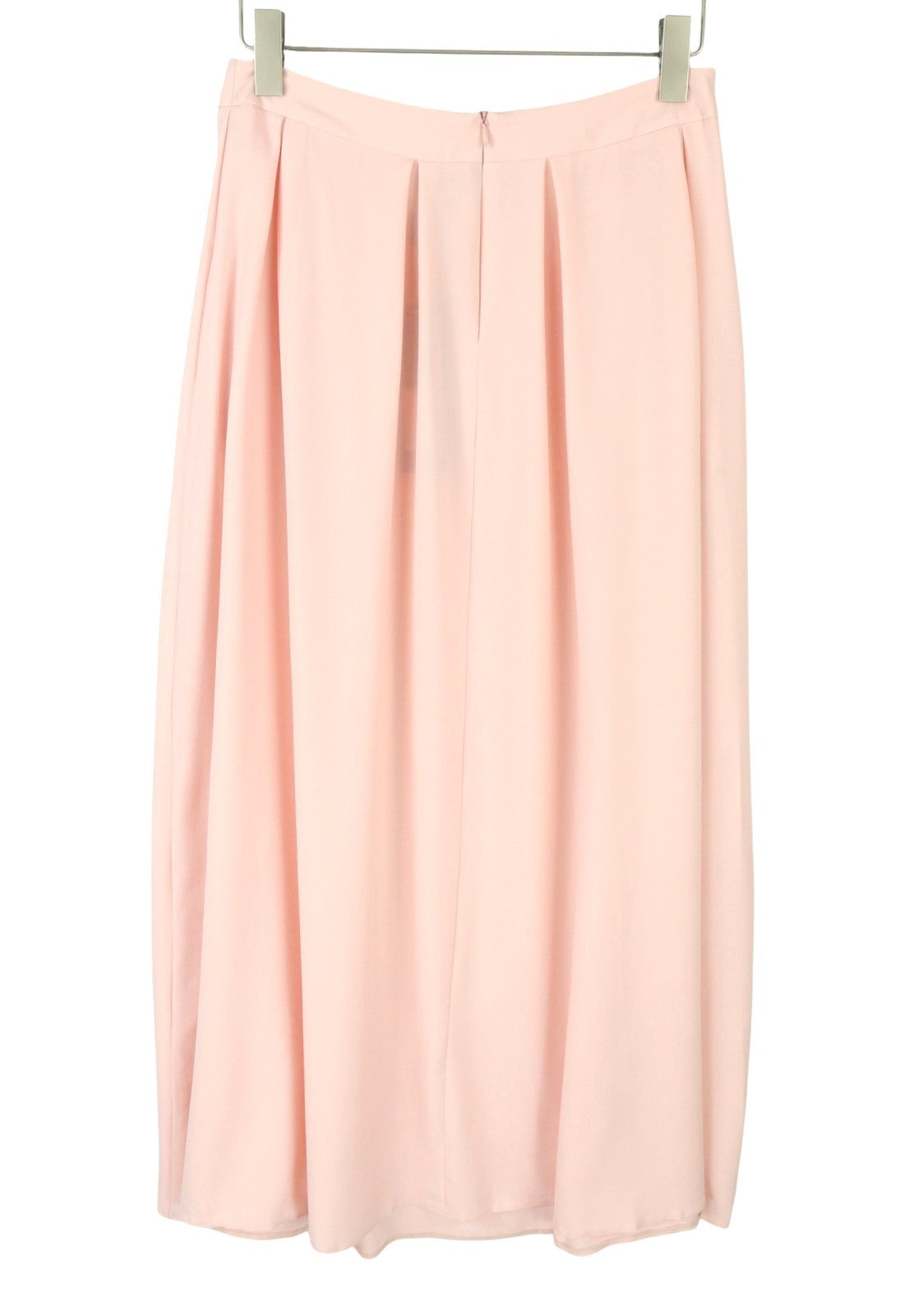NIFE Women Skirt XL Light Pink Pleated Pockets Zip Fly Midi