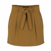 ONLY Miranda Women Skirt EU40 L Brown Pleated Belted Mini