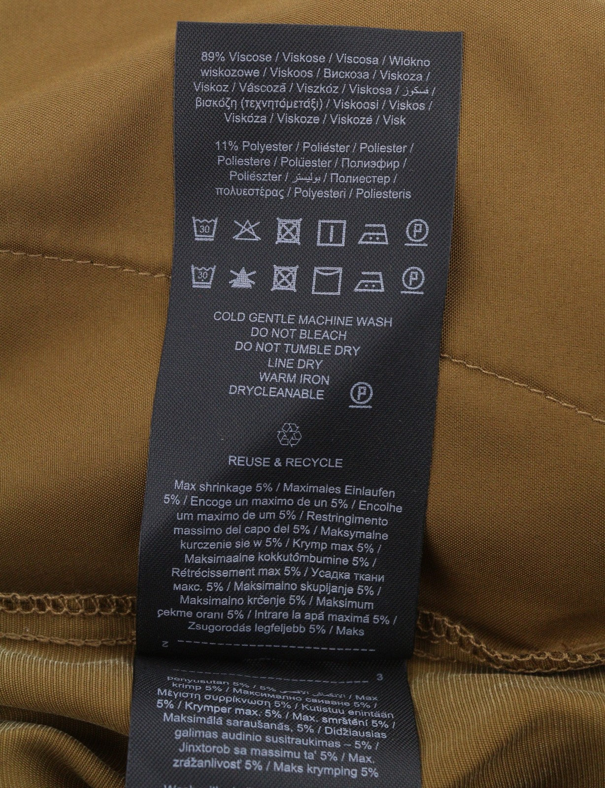 ONLY Miranda Women Skirt EU40 L Brown Pleated Belted Mini