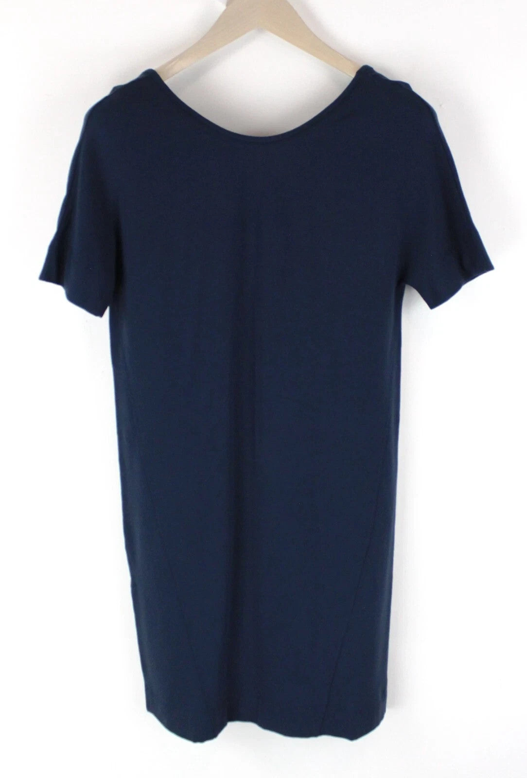 DENHAM Compass Women Dress S Blue Short Sleeved Pull On Round Neck Short