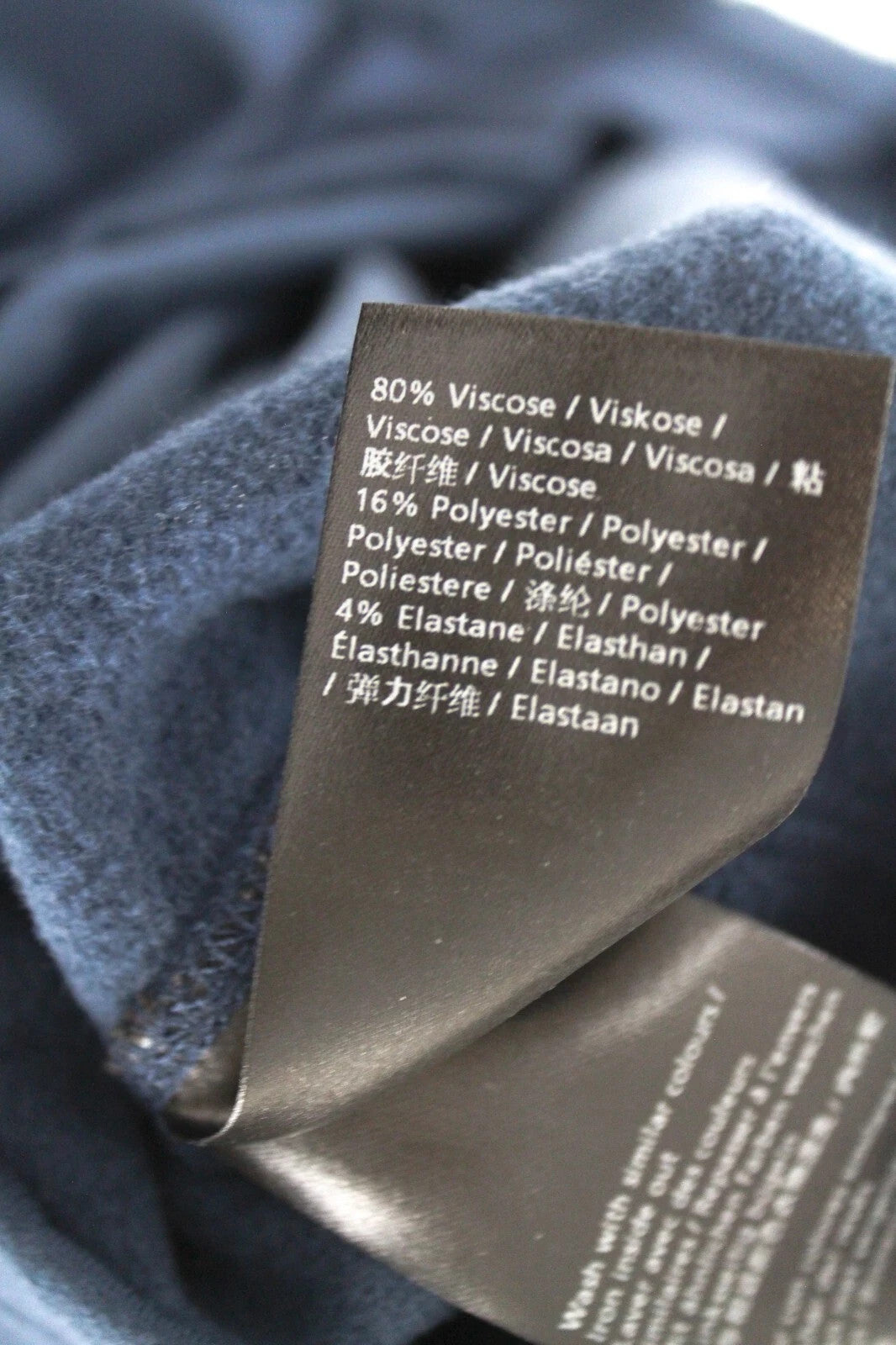 DENHAM Compass Women Dress S Blue Short Sleeved Pull On Round Neck Short