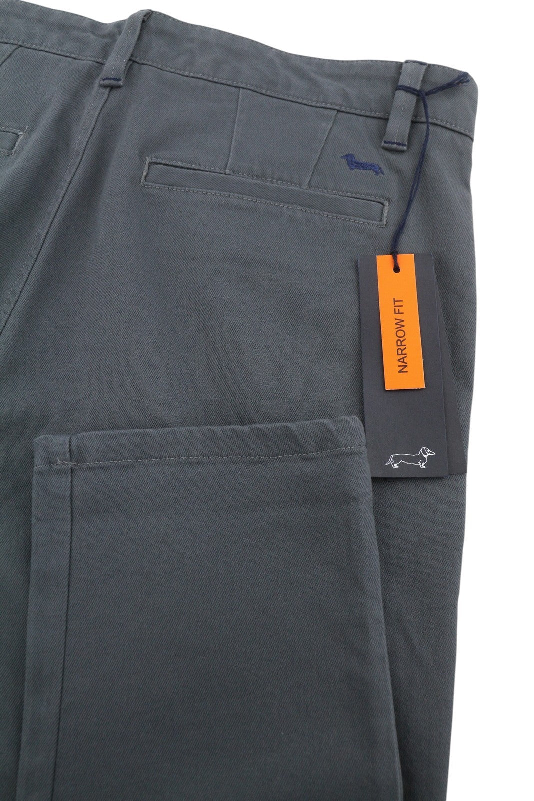HARMONT & BLAINE Men Trousers 46 W32 Grey Narrot Fit Pleated Zip Fly Chino