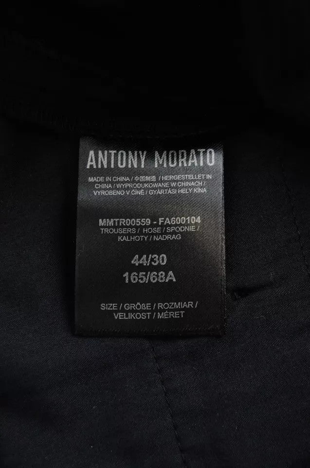 ANTONY MORATO Bonnie Men Trousers UK30 Navy Slim Fit Pleated Formal Wool Blend