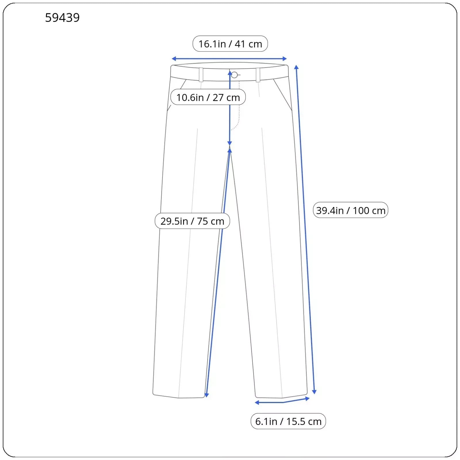 REPLAY Men Trousers 30 Blue Slim Fit Cotton Stretch Casual Slit Pocket