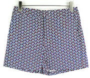 SUITSUPPLY Women Shorts 40 Blue Red White Patterned Casual Summer