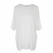 REPLAY Dress Women S Casual White See-Through Short Sleeved Pull On