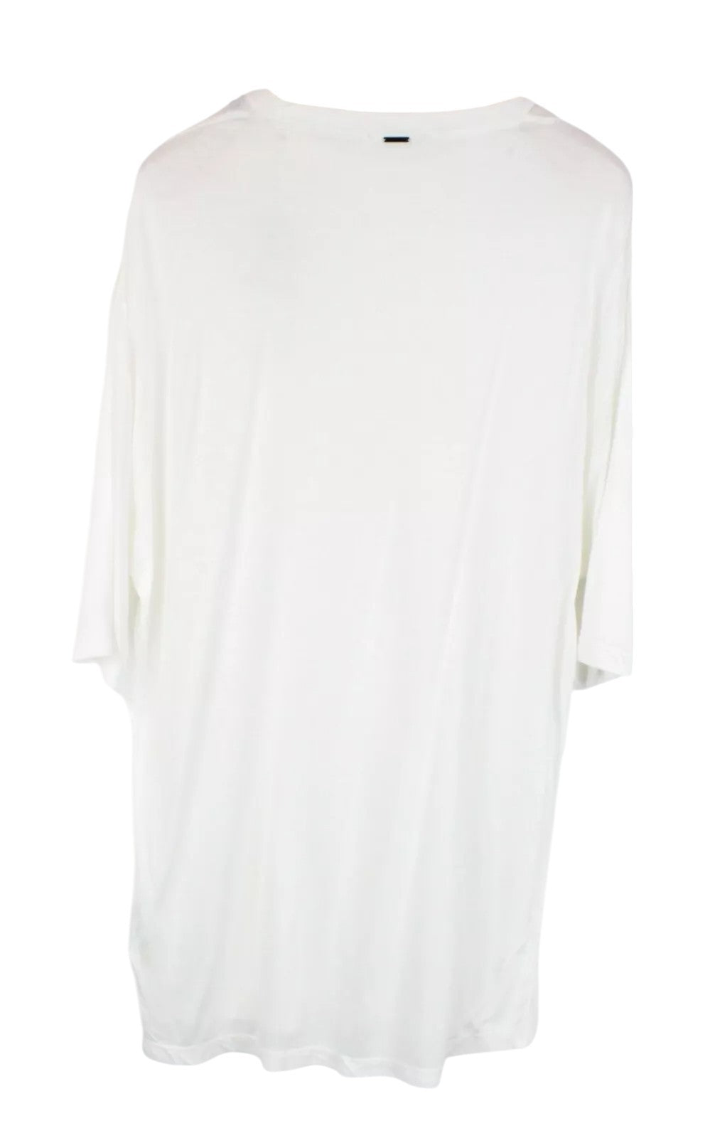 REPLAY Dress Women S Casual White See-Through Short Sleeved Pull On