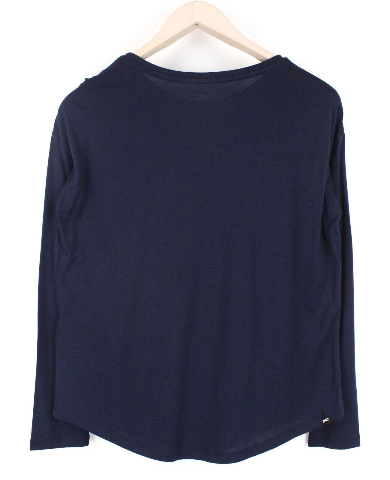 DENHAM Sierra Women T-Shirt XS Navy Cotton Blend Long Sleeved Pull On Casual