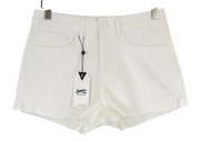 DENHAM Melrose Women Shorts W28 Off-White Pure Cotton Summer Casual Denim