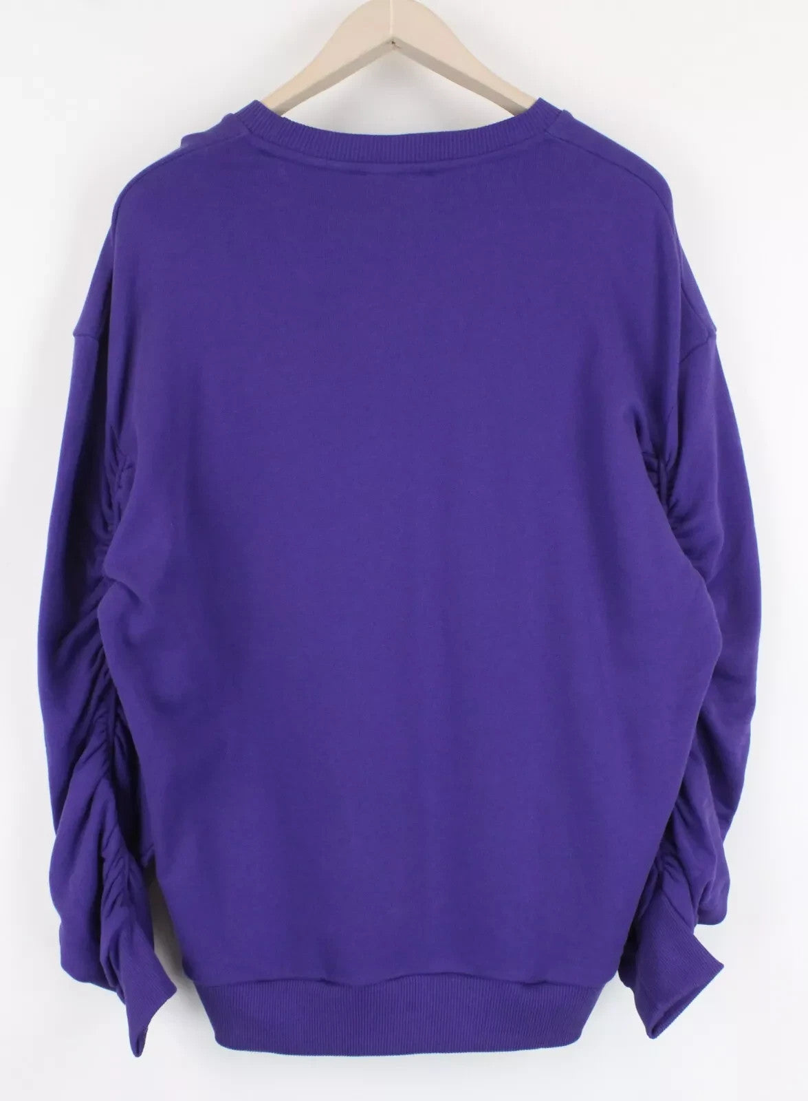 DIESEL F-Arap Women Sweatshirt XS Purple Pure Cotton Long Sleeved Logo Pull On