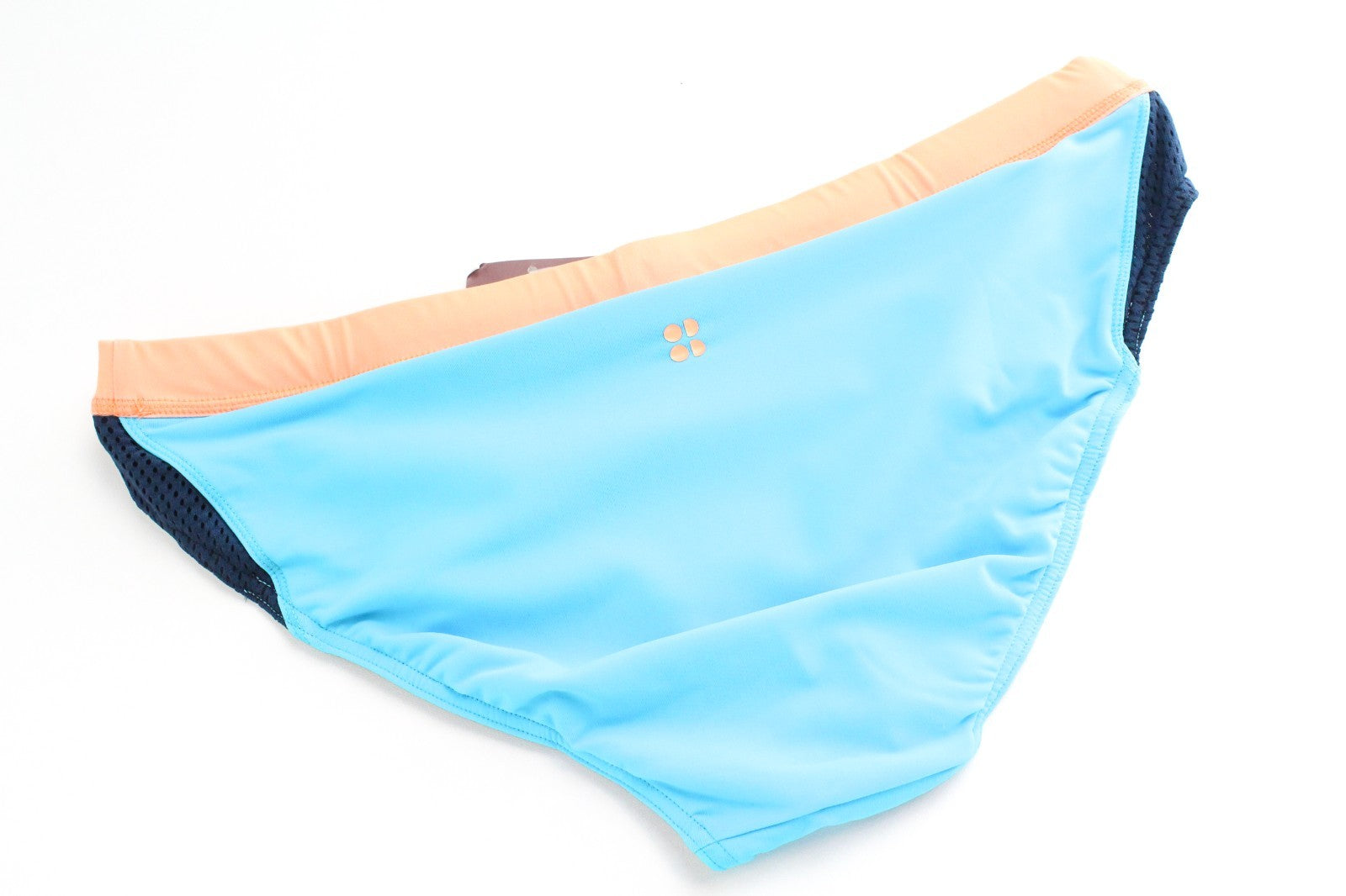 SWEATY BETTY Dive In Women Swimwear M Blue Low Rise Supportive Bikin Bottom