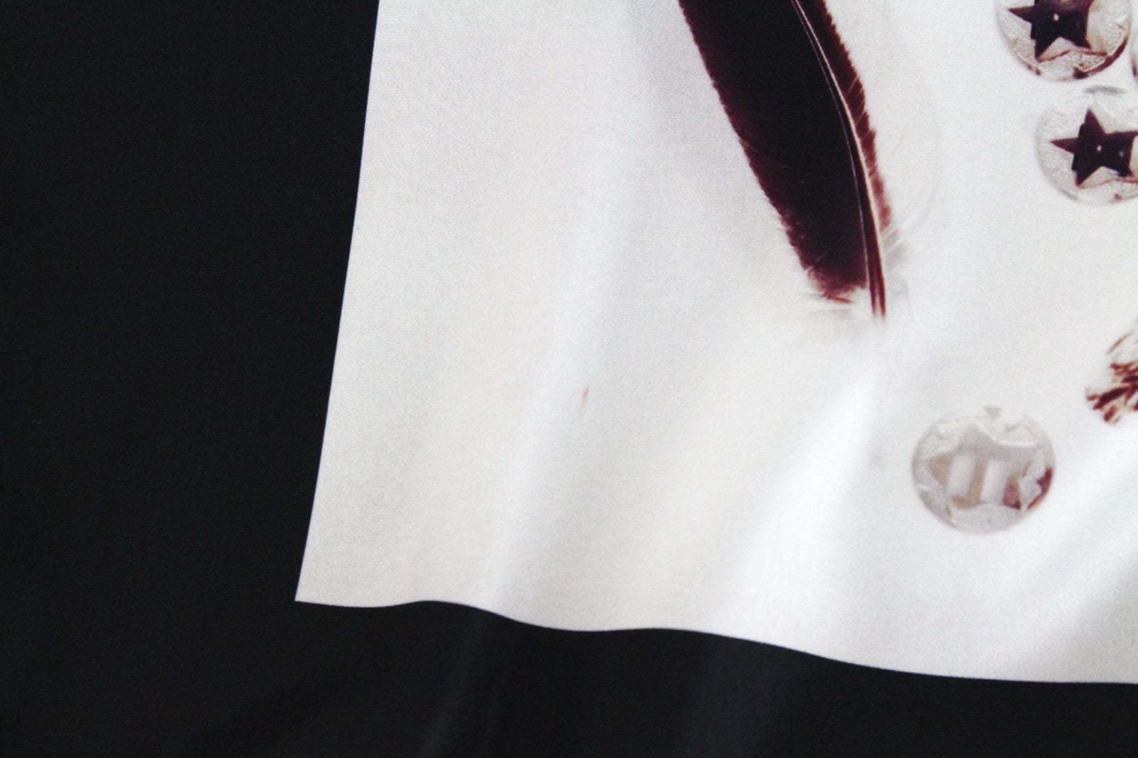 MAISON SCOTCH Women Top S Abstract Printed Black Round Neckline Casual Light