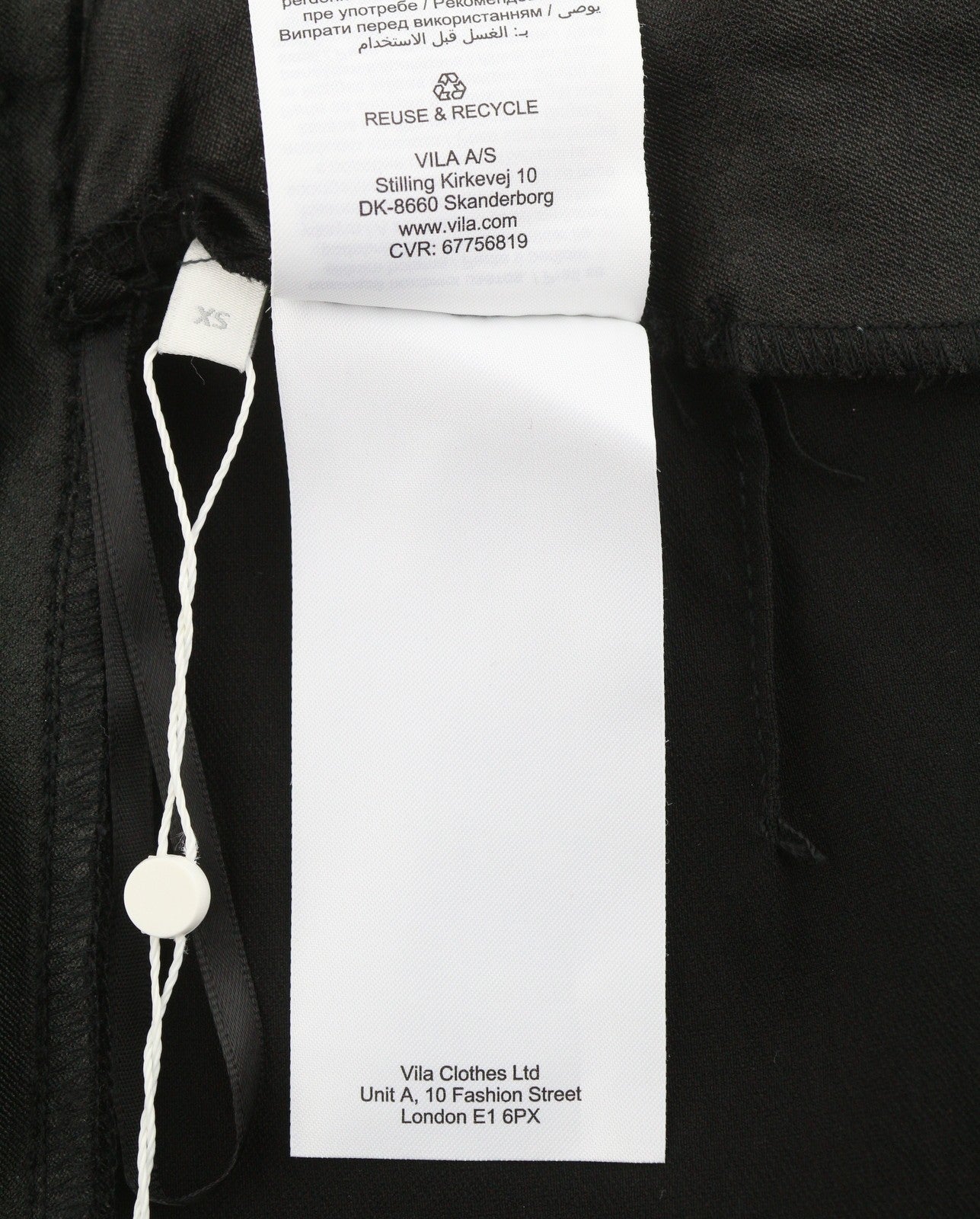 VILA Ines Commit Hw Short Coated Women Skirt XS Black Zip Fly Pencil