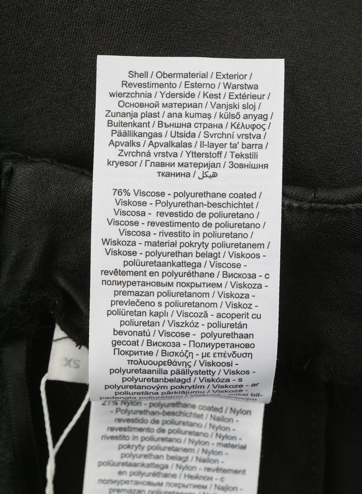 VILA Ines Commit Hw Short Coated Women Skirt XS Black Zip Fly Pencil