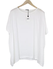 DENHAM Scout Women T-Shirt XS White Short Sleeved See-Through Round Neck