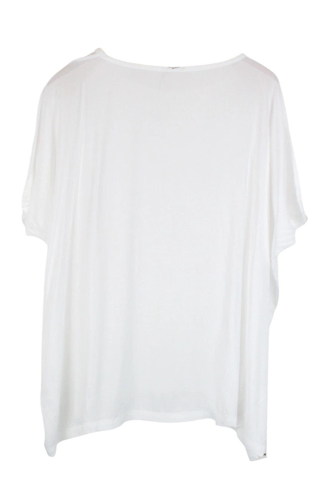 DENHAM Scout Women T-Shirt XS White Short Sleeved See-Through Round Neck